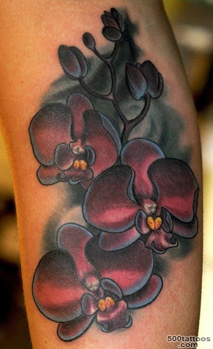 Purple flower orchid tattoo by D#39Lacie TattooNOW_14