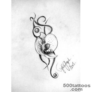 Tribal And Orchid Tattoo Designs_9