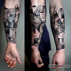 New Cubist Tattoos by Peter Aurisch  Colossal_17