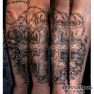 Leg orthodox cross tattoo designs_2