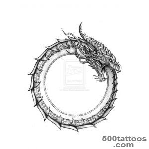 Black Ink Ouroboros Tattoo by Boxtail_2