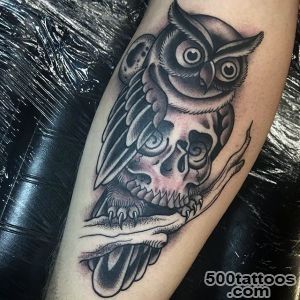 70 Owl Tattoos For Men   Creature Of The Night Designs_42