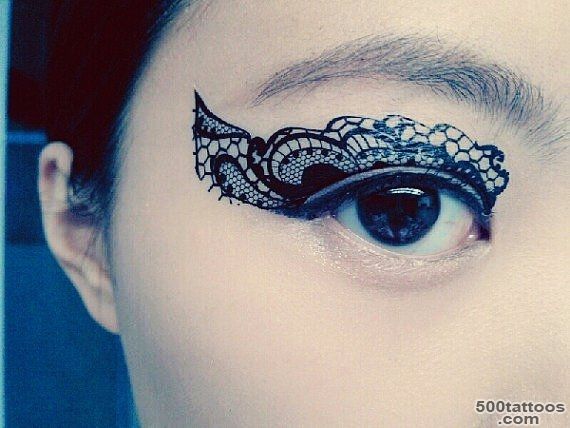 1 Pair of Temporary Tattoo Transfer Stickers for Eyes   black ..._29