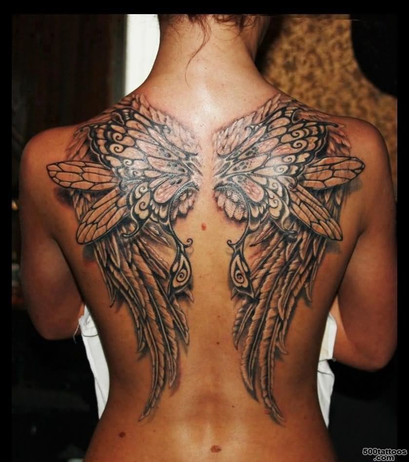 Pair Of 3D Angel Wings Tattoos On Upperback  Tattoobite.com_23