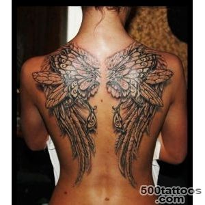 Pair Of 3D Angel Wings Tattoos On Upperback  Tattoobitecom_23