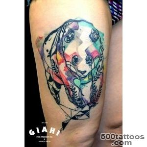Colorful Panda tattoo by Petra Hlav?ckov?  Best Tattoo Ideas Gallery_47