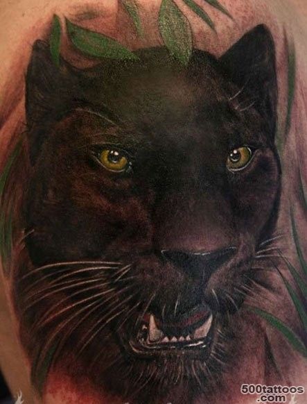 Wonderful watercolor black panther tattoo   Tattooimages.biz_38