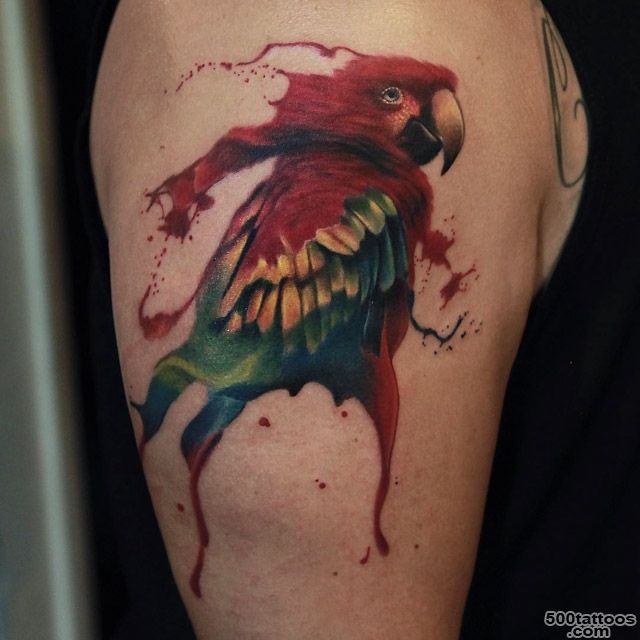 Parrot Tattoo on Shoulder  Best Tattoo Ideas Gallery_4