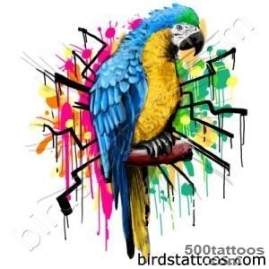 Parrot tattoo design, idea, image