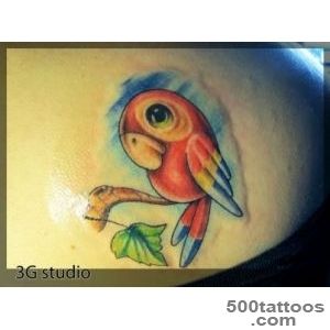 Attractive Parrot Tattoo Design By Bethany_17