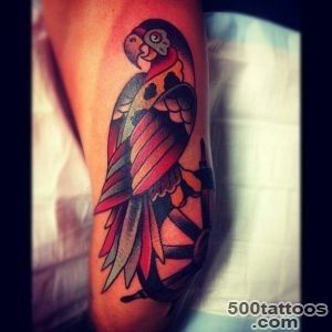 Colourful parrot tattoo by Charley Gerardin   TattooMagz _50