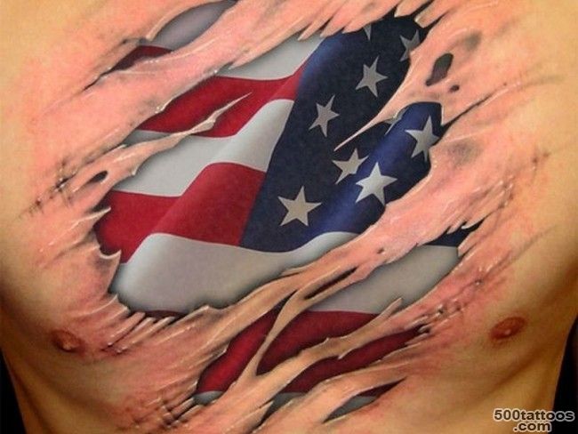 50+ Independent Patriotic American Flag Tattoos — I Love USA_29