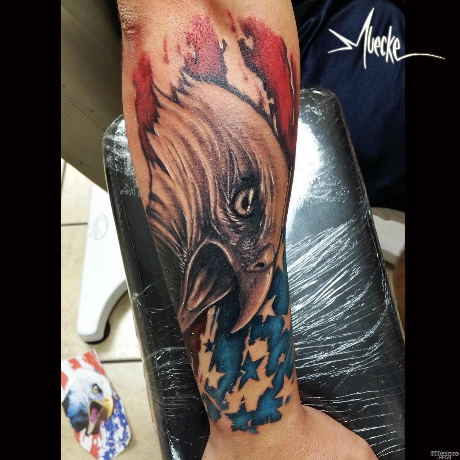 American Eagle and flag, patriotic tattoos. America tattoo ..._12