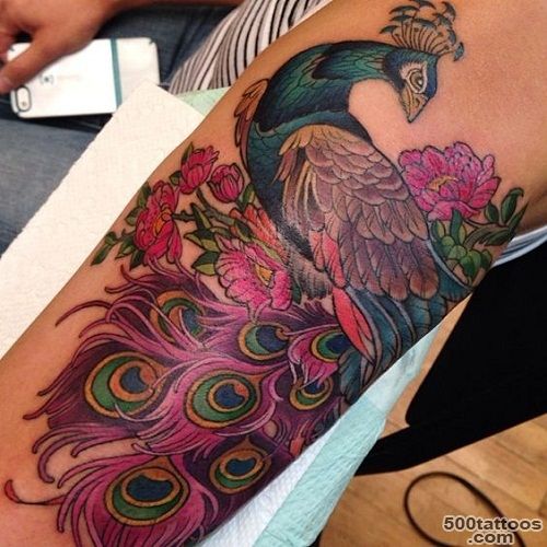 61 Beautiful Peacock Tattoo Pictures and Designs   Piercings Models_6
