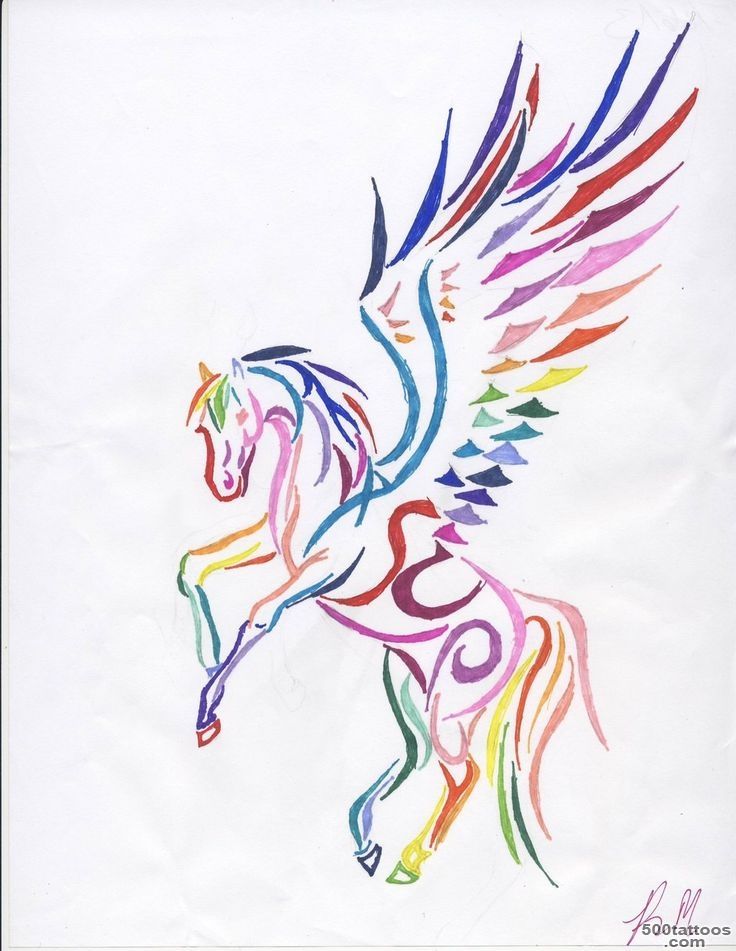 35+ Tribal Pegasus Tattoos Collection_20