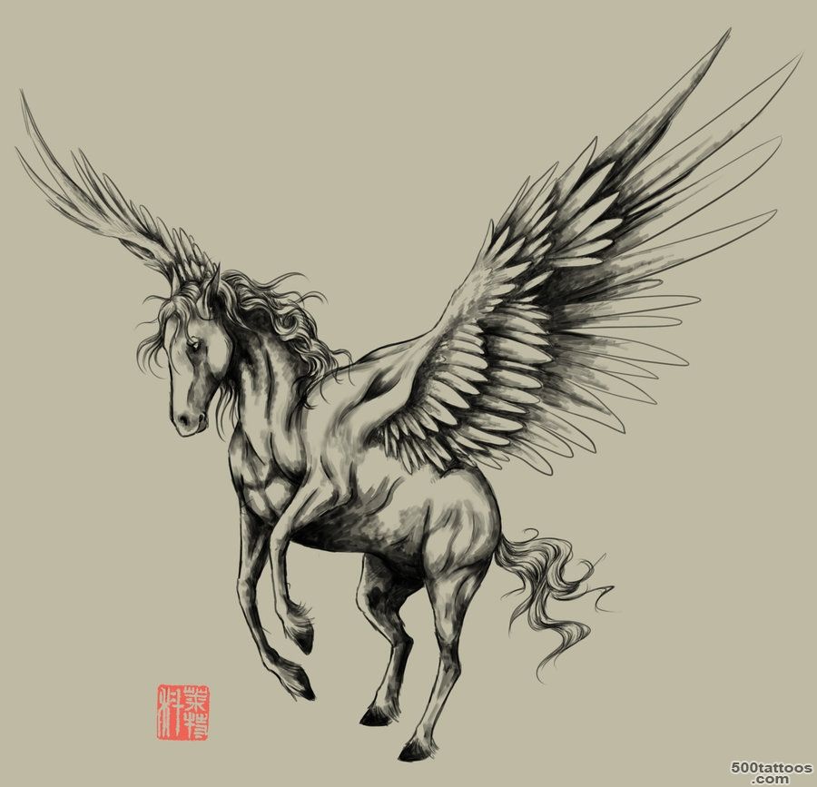 40+ Famous Pegasus Tattoo Designs_1