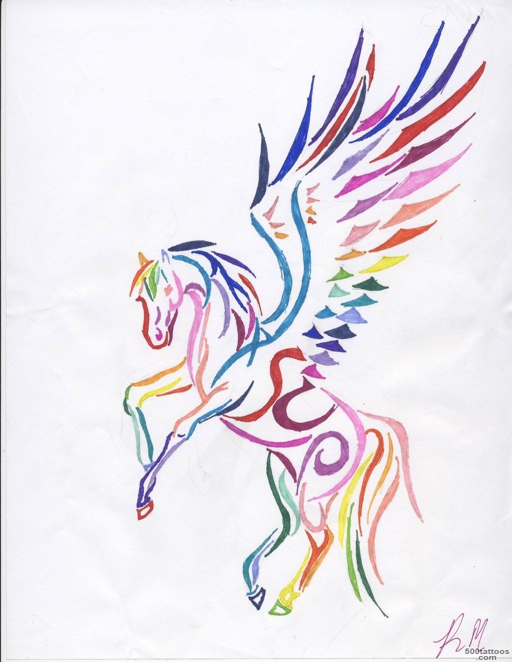 40+ Famous Pegasus Tattoo Designs_15