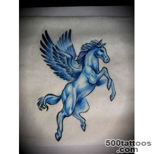 Brilliant Colorful Pegasus Tattoo On Upper Back_7