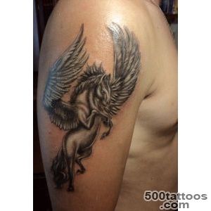 Flying pegasus tattoo on shoulder   Tattooimagesbiz_22