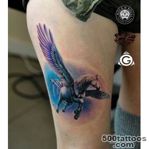 Pegasus Thigh Tattoo  Best tattoo ideas amp designs_16