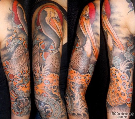 DEREK NOBLE, Tattoo artist   derek noble, pelican and octopus tattoo,_23
