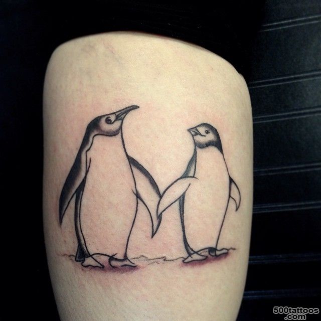50 Cute and Funny Penguin Tattoo Designs_1