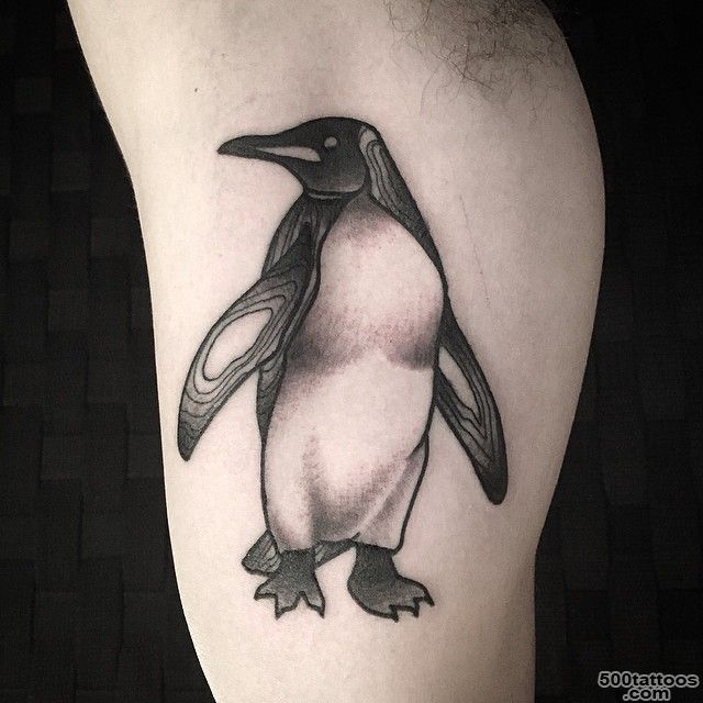50 Cute and Funny Penguin Tattoo Designs_3