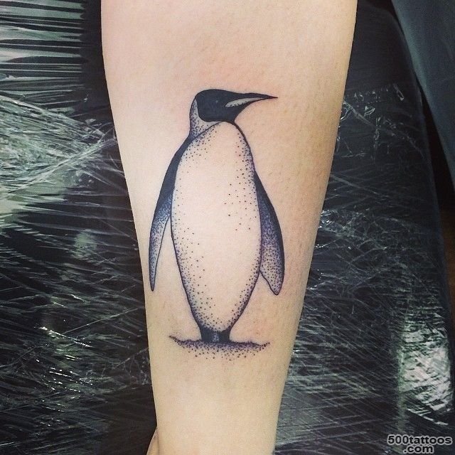 50 Cute and Funny Penguin Tattoo Designs_16