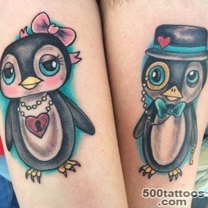 50 Cute and Funny Penguin Tattoo Designs_7