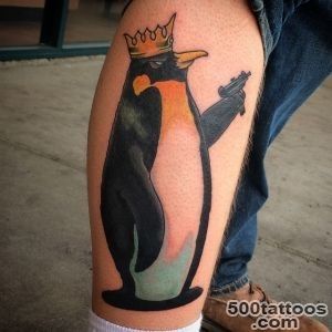 50 Cute and Funny Penguin Tattoo Designs_13