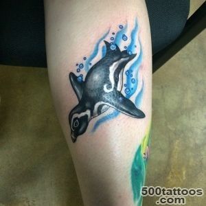 50 Cute and Funny Penguin Tattoo Designs_15