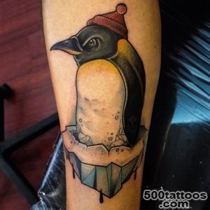 50 Cute and Funny Penguin Tattoo Designs_20