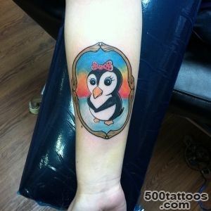 50 Cute and Funny Penguin Tattoo Designs_27