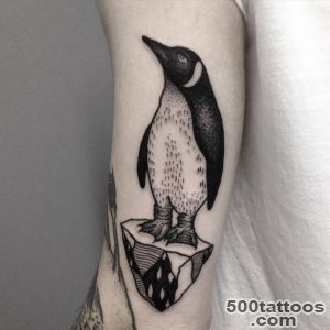 Neotraditionallackwork style penguin tattoo on the_17