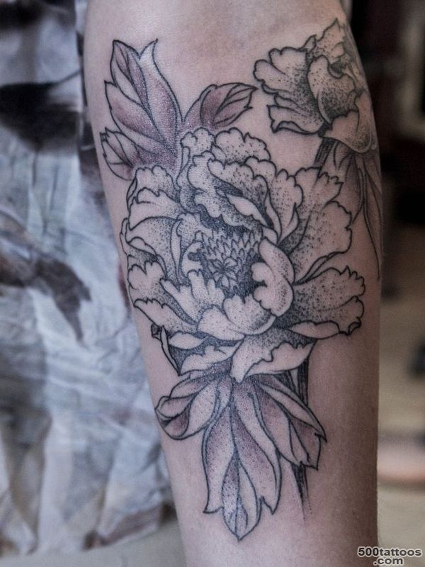 25 Beautiful Peony Tattoo Designs_31