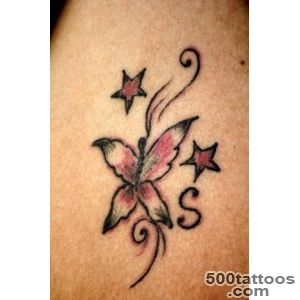 Butterfly and Star with Letter S Tattoo Design   TattooMagz _36