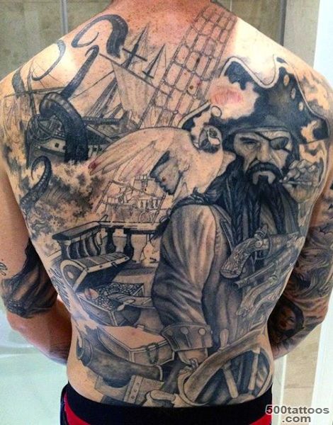 50 Pirate Tattoos For Men   Arrr, Ships And Eye Patches_21