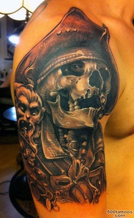50 Pirate Tattoos For Men   Arrr, Ships And Eye Patches_23