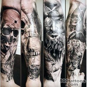 50 Pirate Tattoos For Men   Arrr, Ships And Eye Patches_7