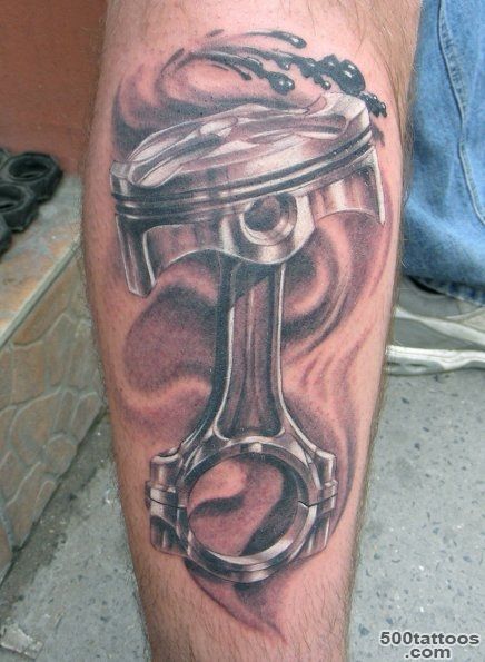 Arm Realistic Piston Tattoo by Bloody Blue Tattoo_35