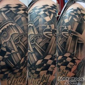 60 Piston Tattoo Designs For Men   Unleash High Horsepower_7