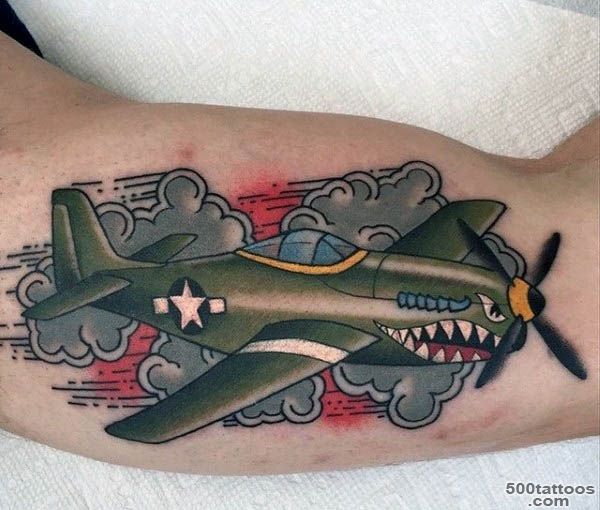 50 Airplane Tattoos For Men   Aviation And Flight Ideas_8