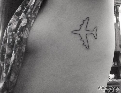 My plane tattoo! My fav. ????  We Heart It  black, tattoo, and ink_1