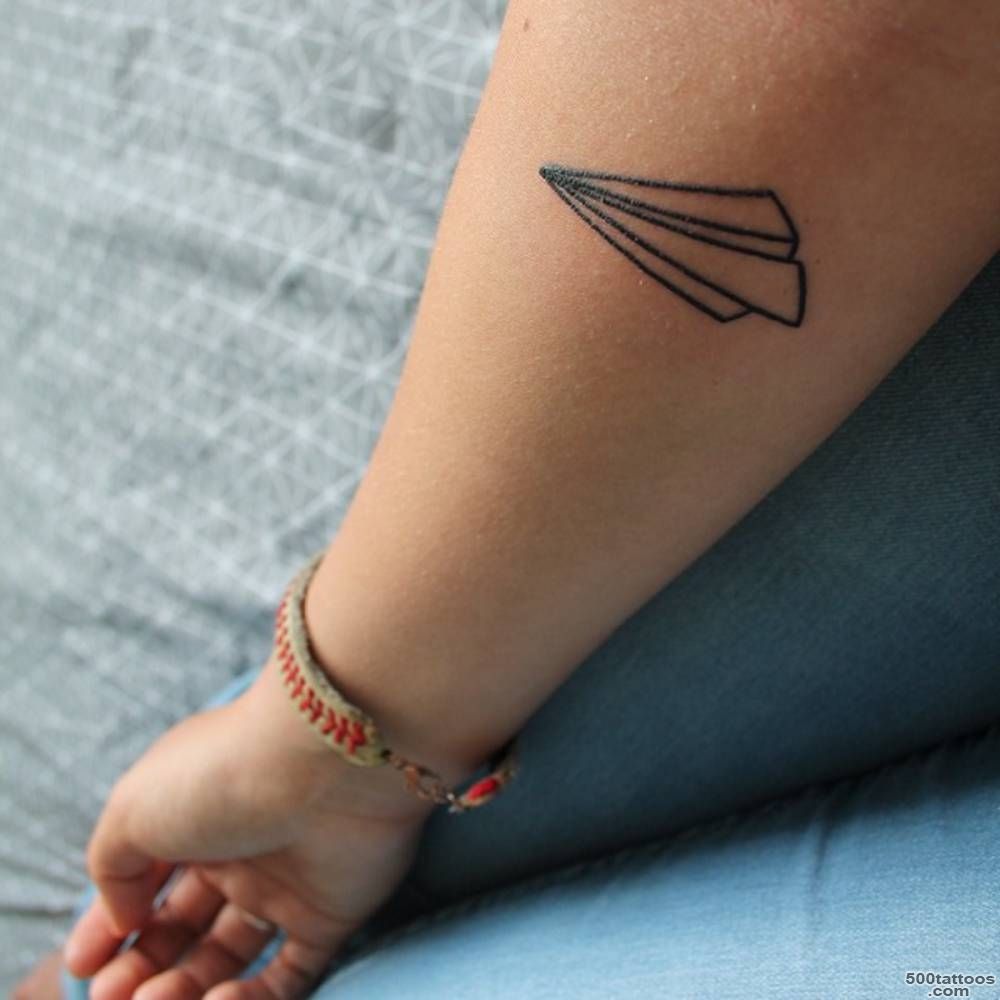 Small paper plane tattoo on Nicky Hendriks#39...   Small Tattoos for ..._43