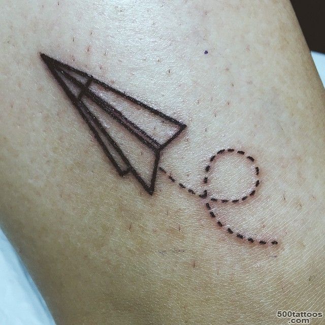 Tiny Paper Plane tattoo by Thomas Sinnamond  Best Tattoo Ideas ..._34