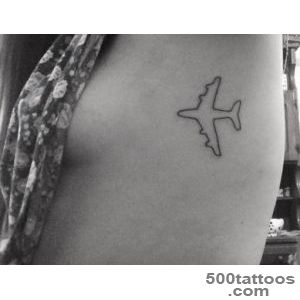 My plane tattoo! My fav ????  We Heart It  black, tattoo, and ink_1