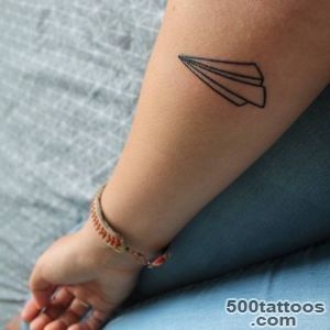 Small paper plane tattoo on Nicky Hendriks#39   Small Tattoos for _43