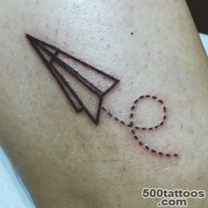 Tiny Paper Plane tattoo by Thomas Sinnamond  Best Tattoo Ideas _34