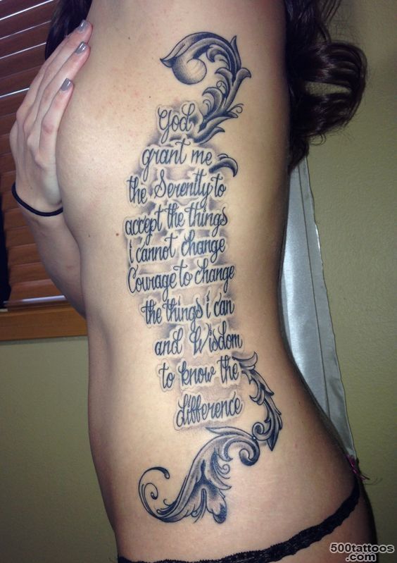 My new Serenity Prayer tattoo. Perfect for this time in my life ..._26