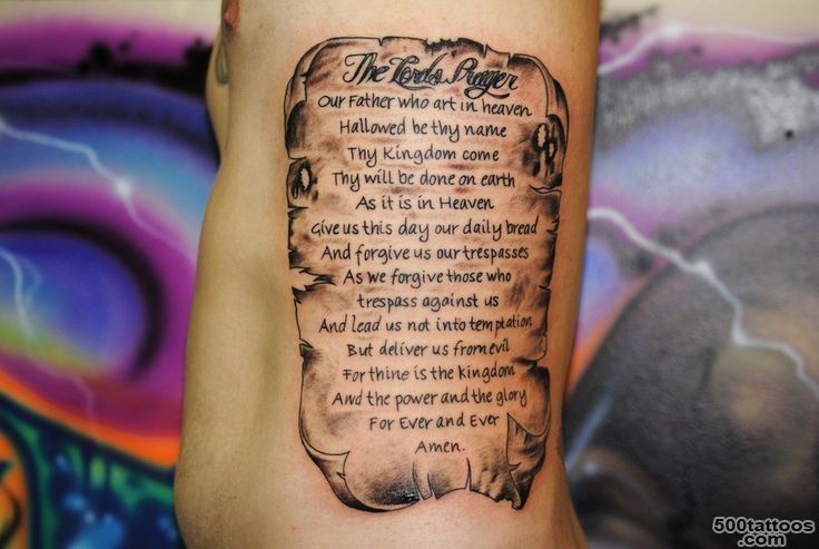 Our Lord Prayer Tattoo  The Lord#39s Prayer by silentminja ..._23